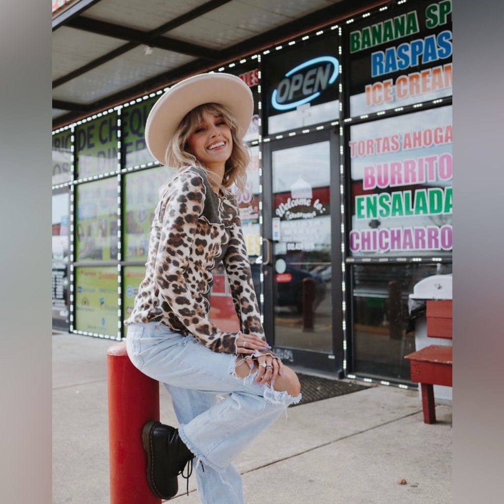Thermal Leopard Top in Medium